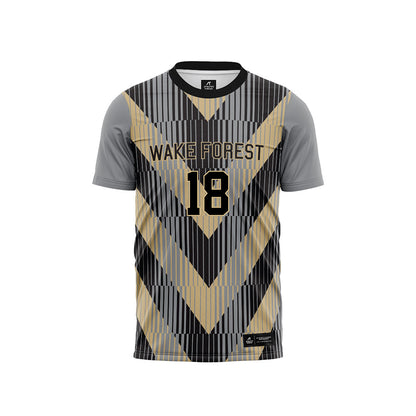Wake Forest - NCAA Men's Soccer : Henry Rosenfeld - Pattern Black Soccer Jersey-0