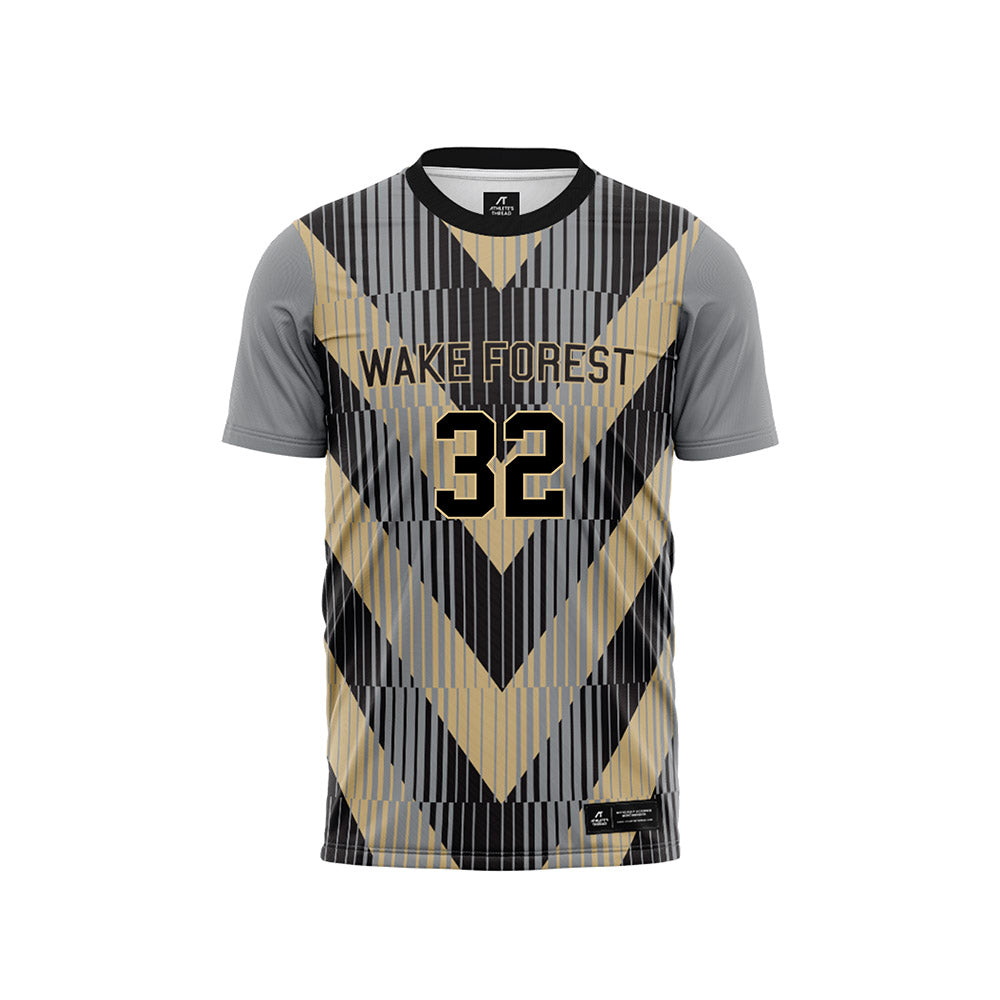 Wake Forest - NCAA Men's Soccer : Tate Lorentz - Pattern Black Soccer Jersey-0