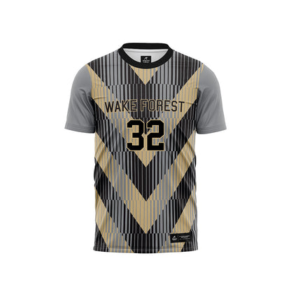 Wake Forest - NCAA Men's Soccer : Tate Lorentz - Pattern Black Soccer Jersey-0