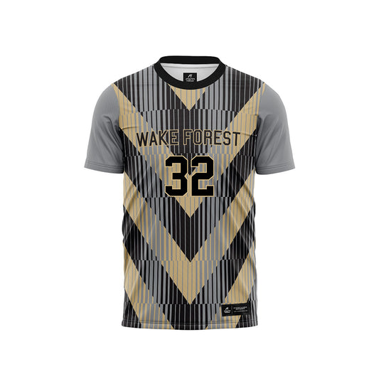 Wake Forest - NCAA Men's Soccer : Tate Lorentz - Pattern Black Soccer Jersey-0