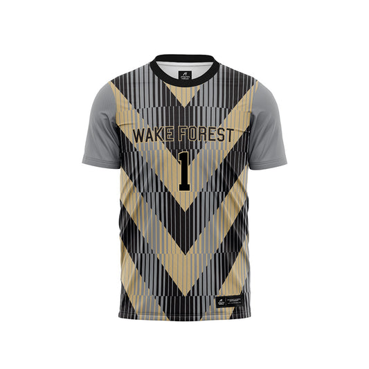 Wake Forest - NCAA Men's Soccer : Quinn Syrett - Pattern Black Soccer Jersey-0