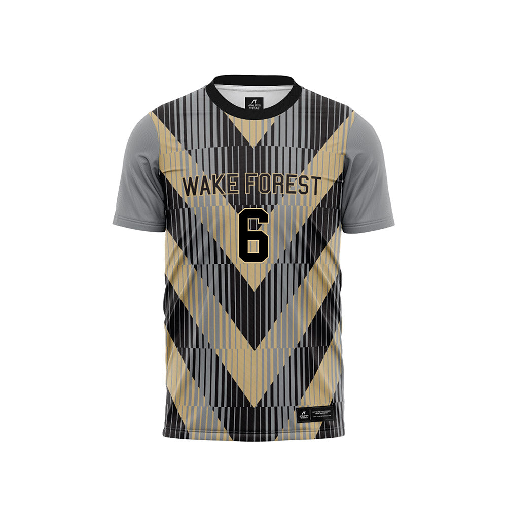 Wake Forest - NCAA Women's Soccer : Dempsey Brown - Pattern Black Soccer Jersey-0