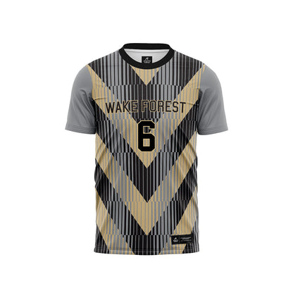 Wake Forest - NCAA Women's Soccer : Dempsey Brown - Pattern Black Soccer Jersey-0