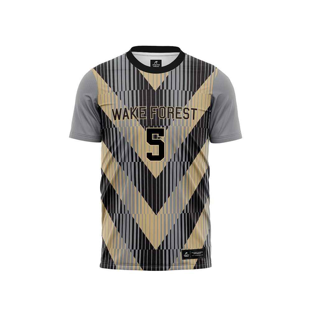 Wake Forest - NCAA Men's Soccer : Daniel Krueger - Pattern Black Soccer Jersey-0