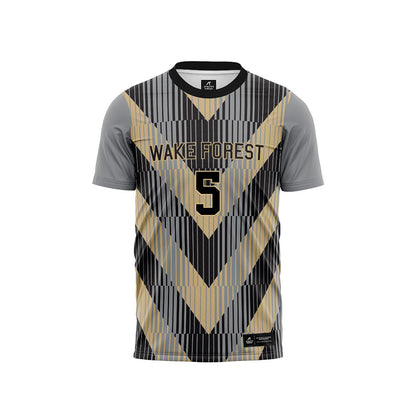 Wake Forest - NCAA Men's Soccer : Daniel Krueger - Pattern Black Soccer Jersey-0
