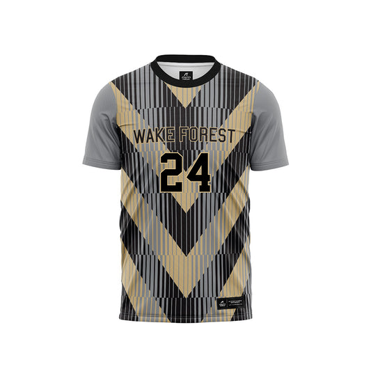 Wake Forest - NCAA Men's Soccer : Mason Sullivan - Pattern Black Soccer Jersey-0