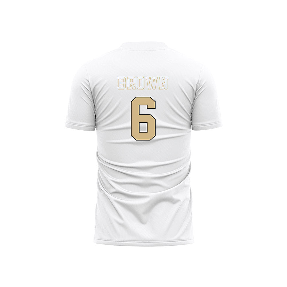 Wake Forest - NCAA Women's Soccer : Dempsey Brown - Pattern White Soccer Jersey-1