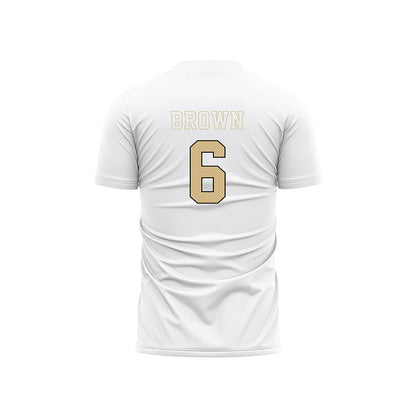 Wake Forest - NCAA Women's Soccer : Dempsey Brown - Pattern White Soccer Jersey-1