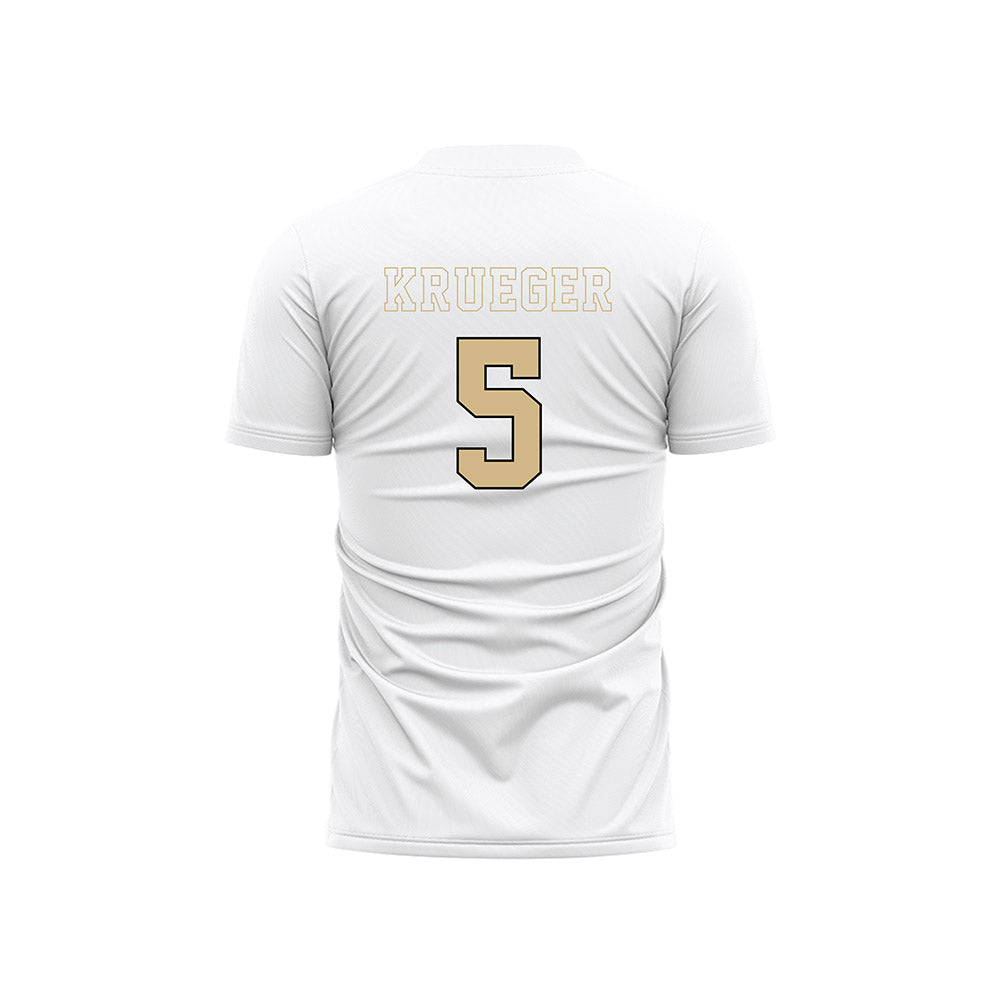 Wake Forest - NCAA Men's Soccer : Daniel Krueger - Pattern White Soccer Jersey-1