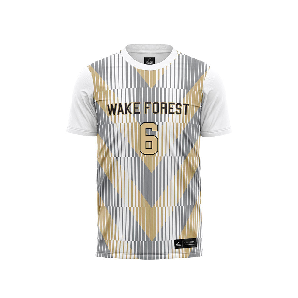 Wake Forest - NCAA Women's Soccer : Dempsey Brown - Pattern White Soccer Jersey-0
