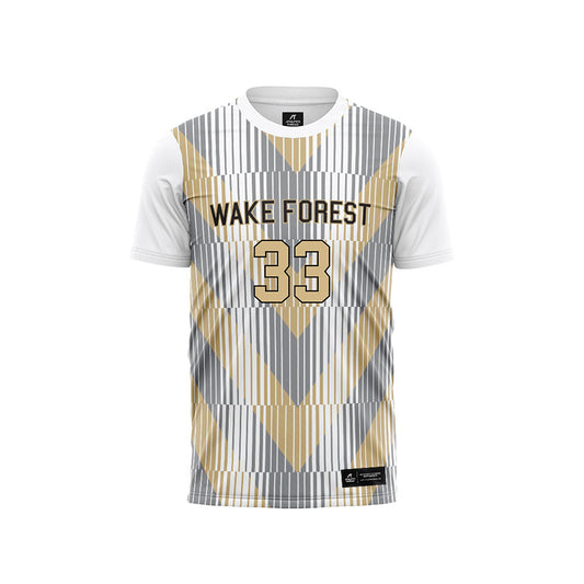 Wake Forest - NCAA Men's Soccer : Ronaldo Garcia - Pattern White Soccer Jersey-0