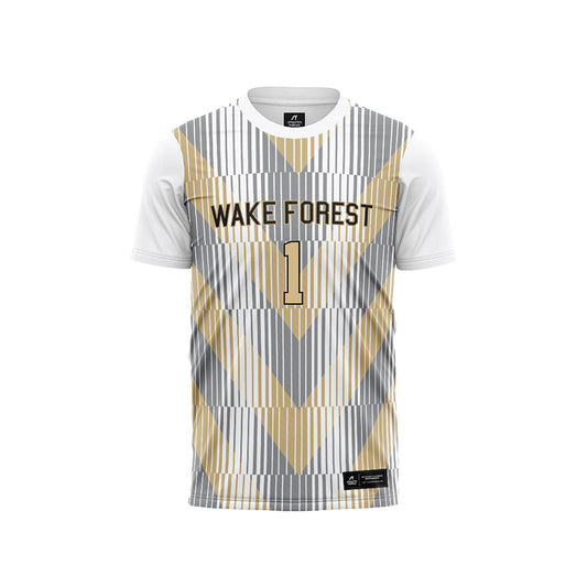 Wake Forest - NCAA Men's Soccer : Graham Syrett - Pattern White Soccer Jersey-0