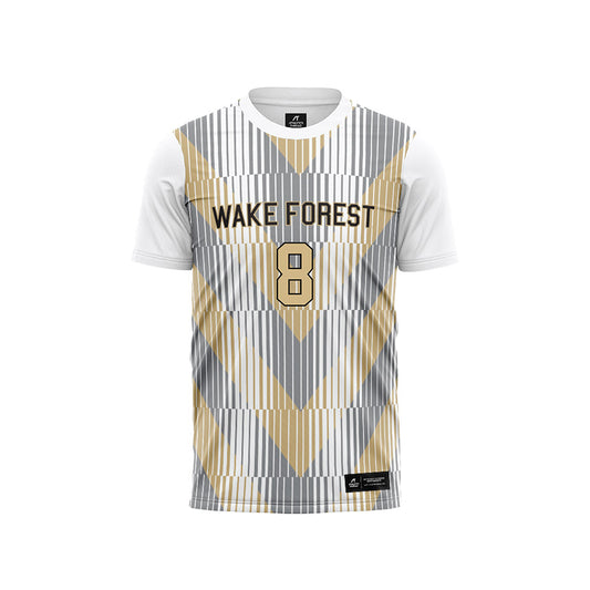 Wake Forest - NCAA Men's Soccer : David Nguema - Pattern White Soccer Jersey-0