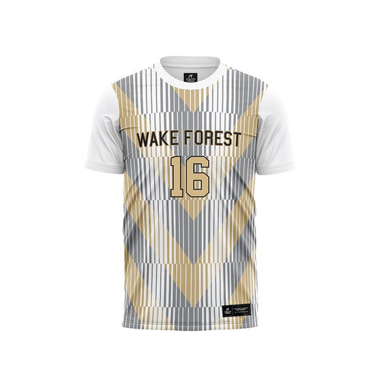 Wake Forest - NCAA Men's Soccer : Joel Torbic - Pattern White Soccer Jersey