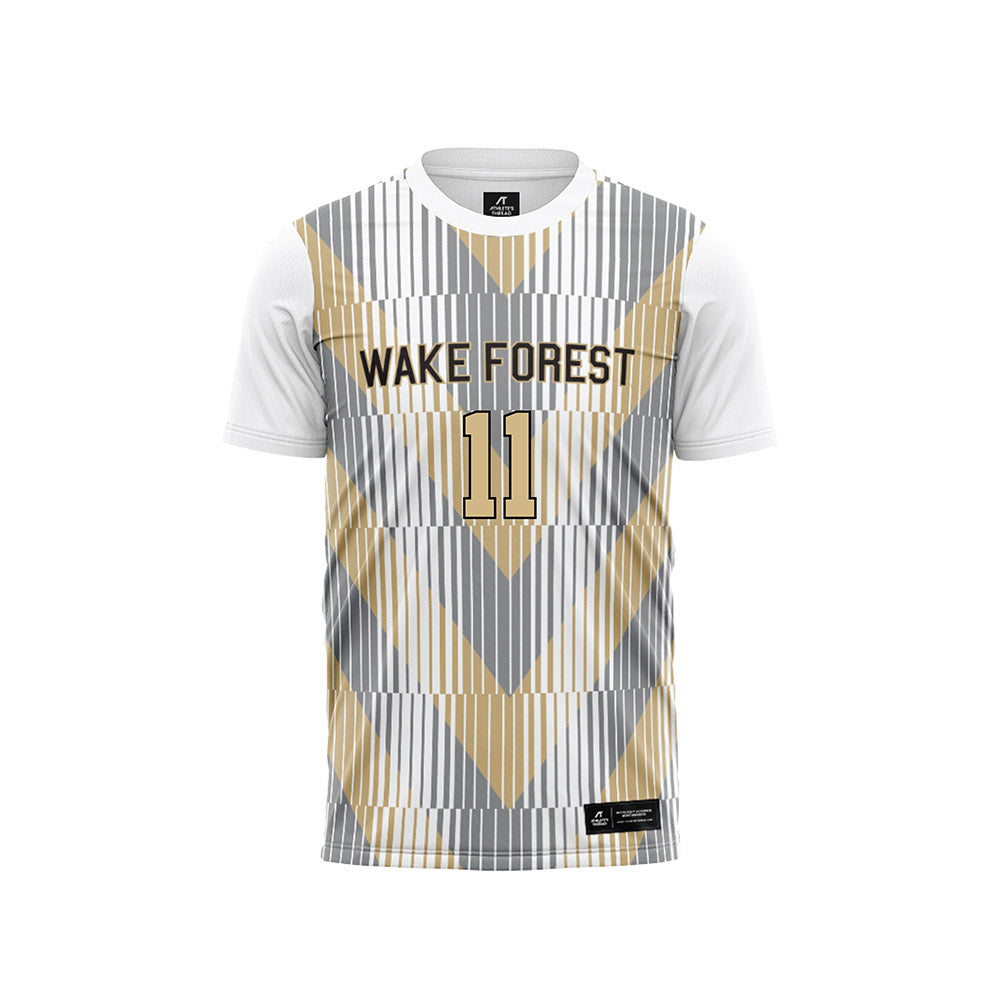 Wake Forest - NCAA Women's Soccer : Taylor Maxwell - Pattern White Soccer Jersey-0