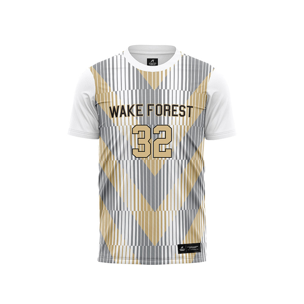 Wake Forest - NCAA Men's Soccer : Tate Lorentz - Pattern White Soccer Jersey-0