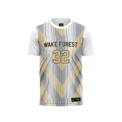 Wake Forest - NCAA Men's Soccer : Tate Lorentz - Pattern White Soccer Jersey-0