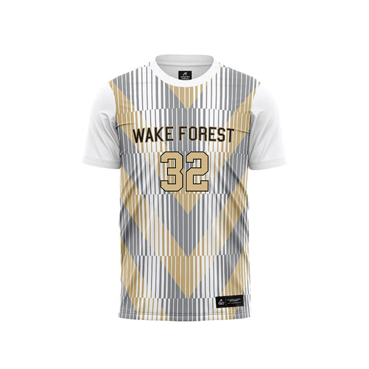 Wake Forest - NCAA Men's Soccer : Tate Lorentz - Pattern White Soccer Jersey-0