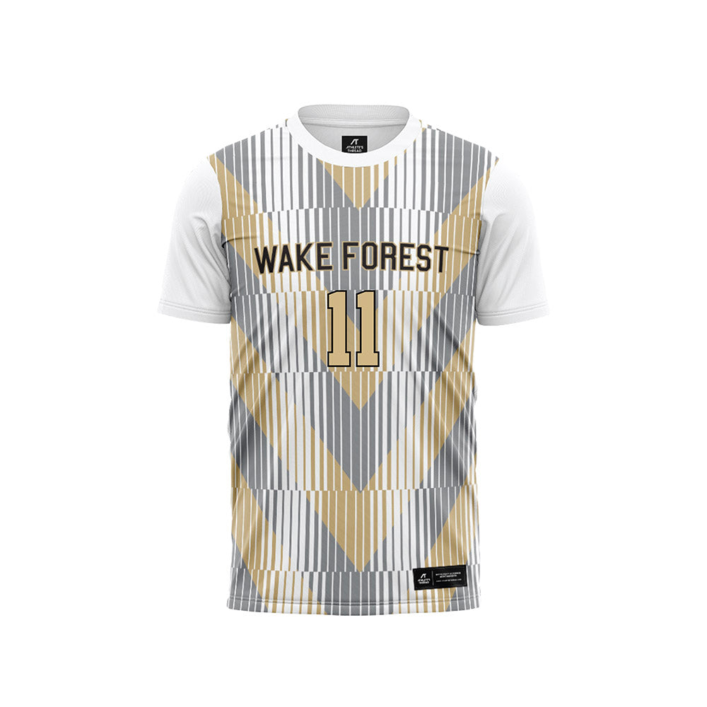 Wake Forest - NCAA Men's Soccer : Marcos Miranda Iniesta - Pattern White Soccer Jersey-0