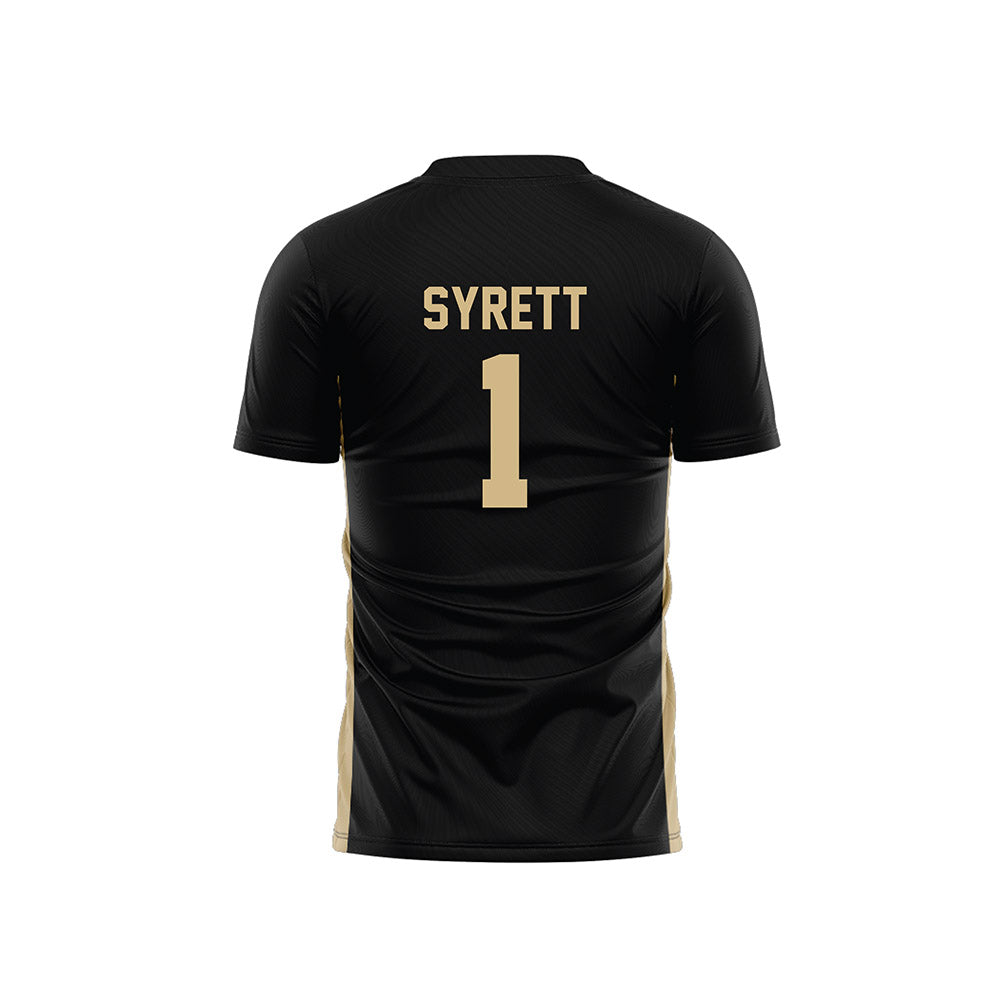 Wake Forest - NCAA Men's Soccer : Graham Syrett - Black Soccer Jersey-1