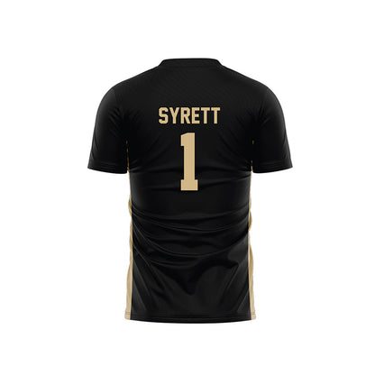 Wake Forest - NCAA Men's Soccer : Graham Syrett - Black Soccer Jersey-1
