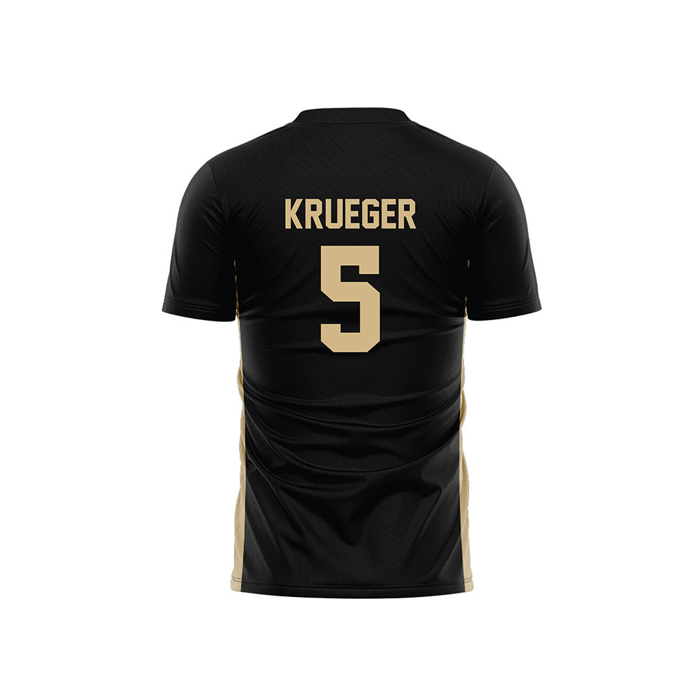 Wake Forest - NCAA Men's Soccer : Daniel Krueger - Black Soccer Jersey-1