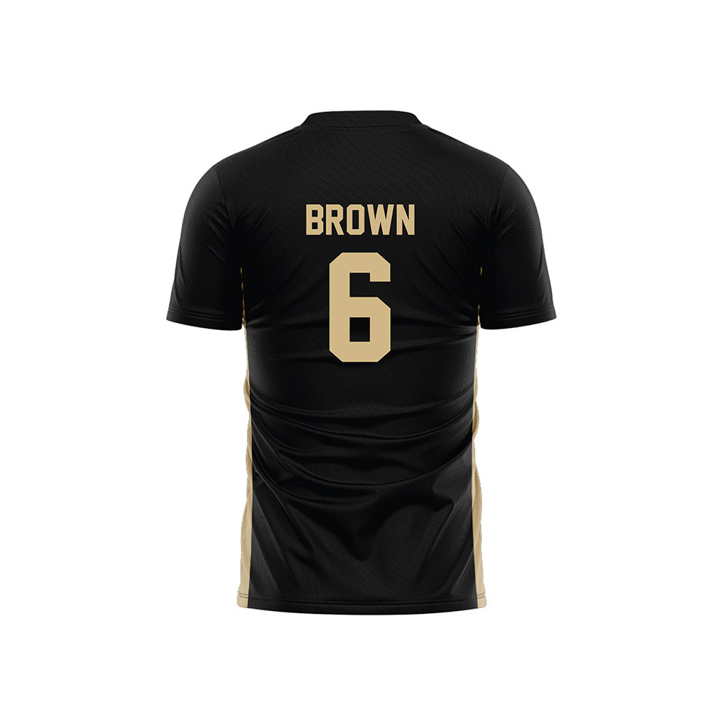 Wake Forest - NCAA Women's Soccer : Dempsey Brown - Black Soccer Jersey-1
