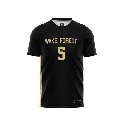 Wake Forest - NCAA Men's Soccer : Daniel Krueger - Black Soccer Jersey