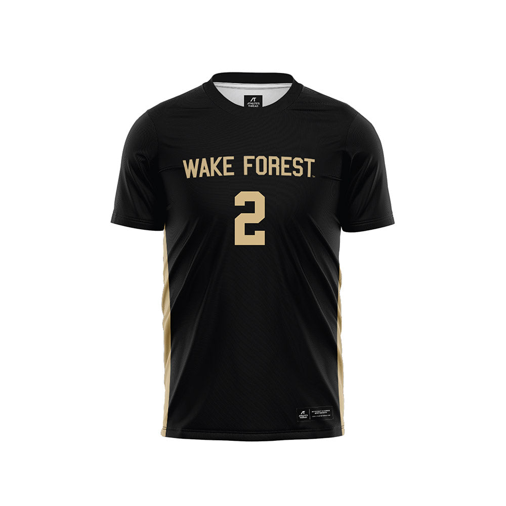 Wake Forest - NCAA Men's Soccer : Miles Hadley - Black Soccer Jersey-0