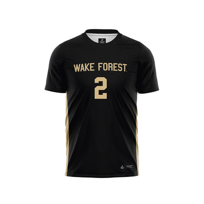 Wake Forest - NCAA Men's Soccer : Miles Hadley - Black Soccer Jersey-0
