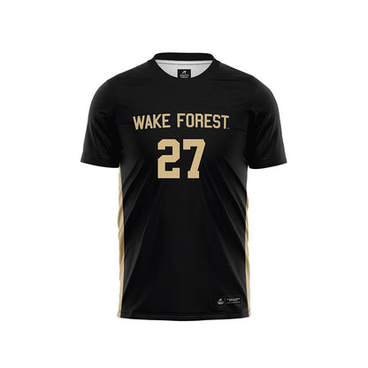 Wake Forest - NCAA Men's Soccer : Copeland Berkley - Black Soccer Jersey-0