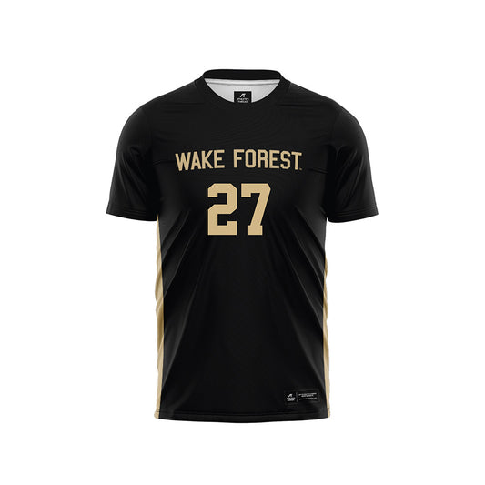 Wake Forest - NCAA Men's Soccer : Copeland Berkley - Black Soccer Jersey-0