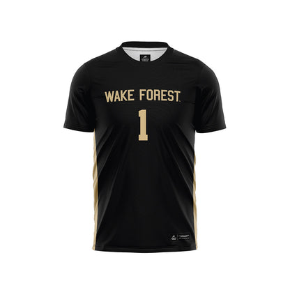 Wake Forest - NCAA Men's Soccer : Graham Syrett - Black Soccer Jersey-0