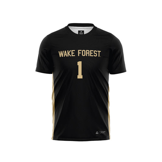 Wake Forest - NCAA Men's Soccer : Graham Syrett - Black Soccer Jersey-0