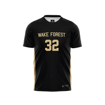 Wake Forest - NCAA Men's Soccer : Tate Lorentz - Black Soccer Jersey-0