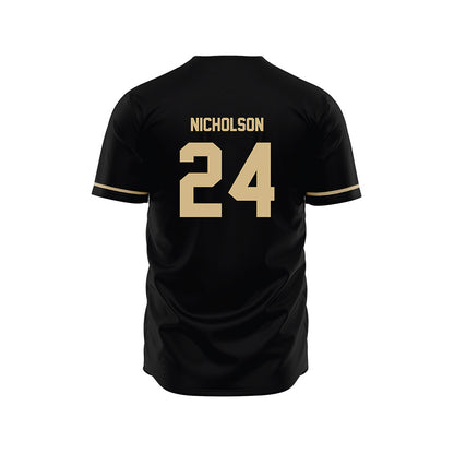 Wake Forest - NCAA Baseball : Grant Nicholson - Black Jersey-1