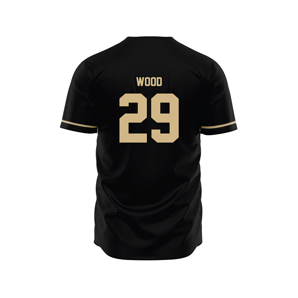 Wake Forest - NCAA Baseball : Tyler Wood - Black Jersey-1