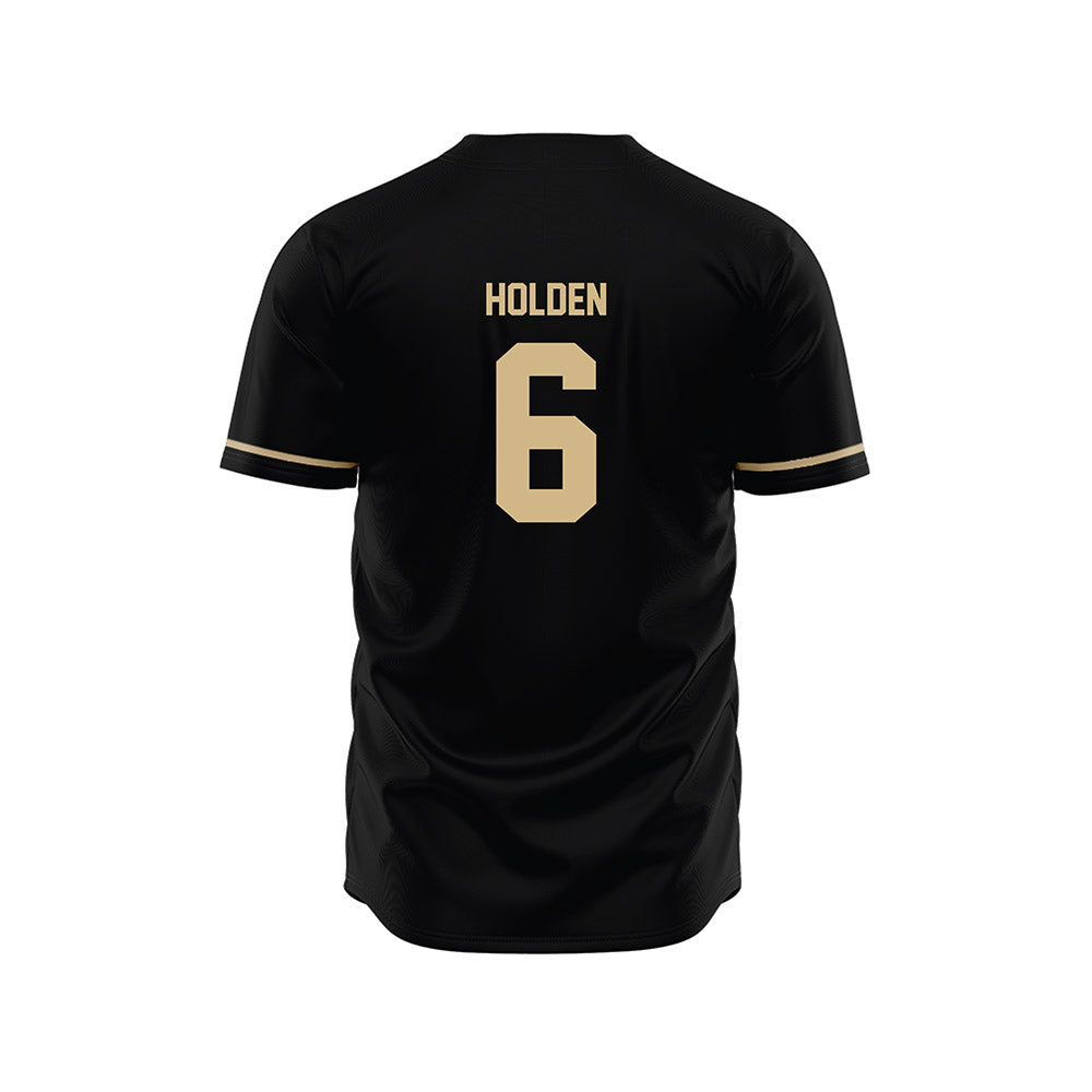 Wake Forest - NCAA Baseball : Will Holden - Black Jersey-1