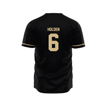 Wake Forest - NCAA Baseball : Will Holden - Black Jersey-1