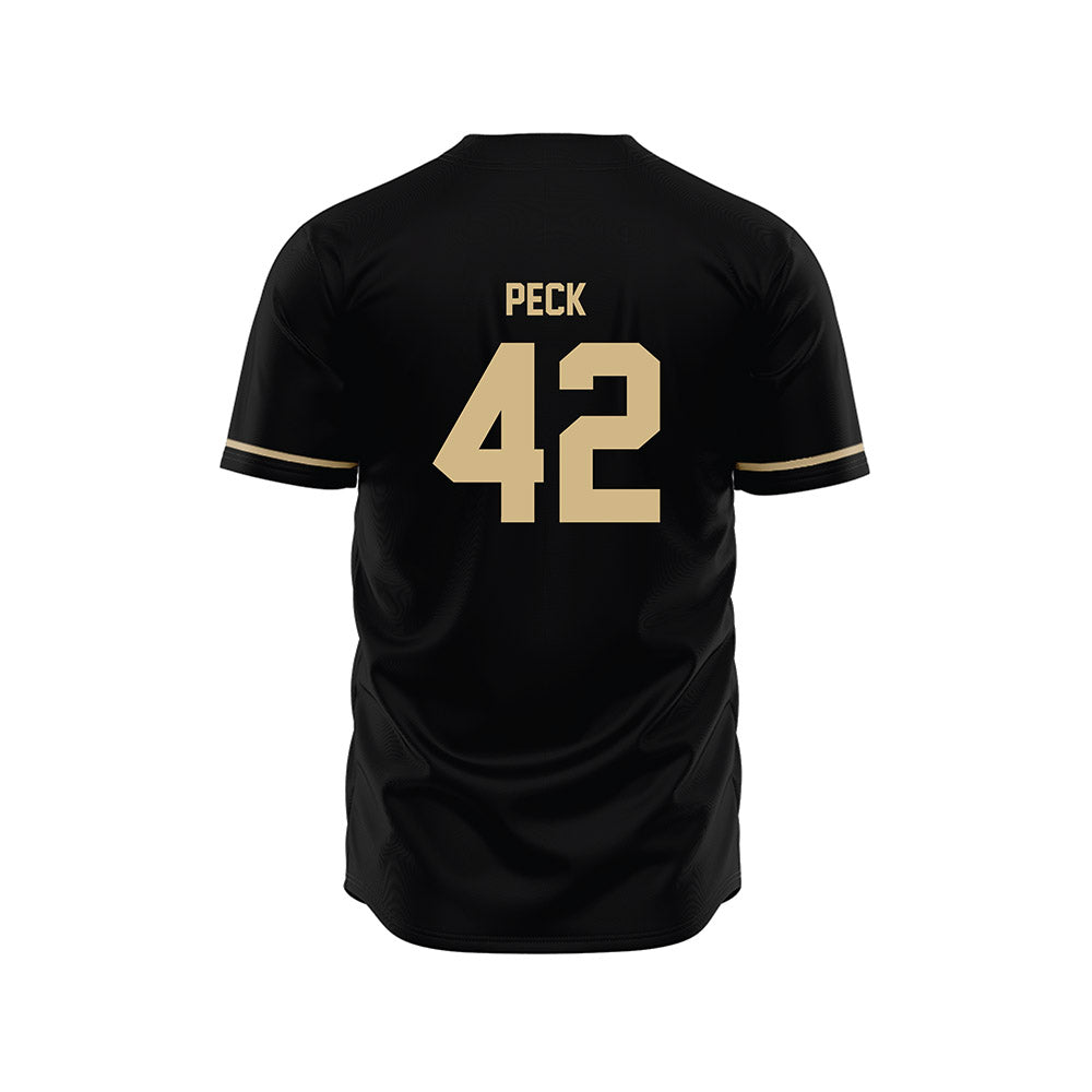 Wake Forest - NCAA Baseball : Alexander Peck - Black Jersey-1