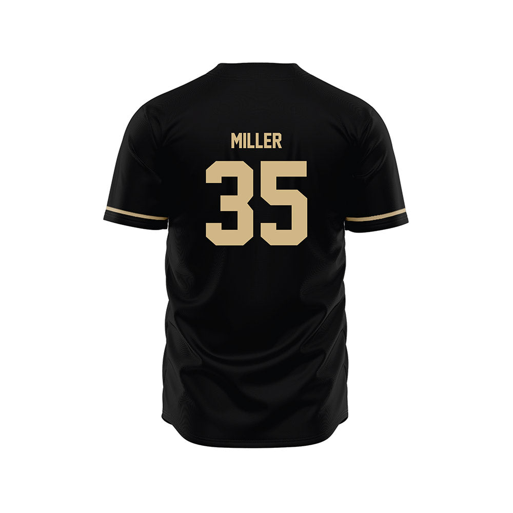 Wake Forest - NCAA Baseball : Griffin Miller - Black Jersey-1