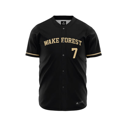 Wake Forest - NCAA Baseball : Blake Schaaf - Black Jersey-0