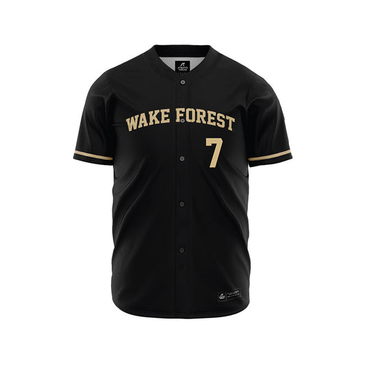 Wake Forest - NCAA Baseball : Blake Schaaf - Black Jersey-0