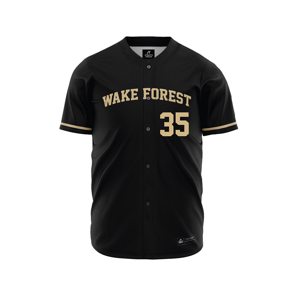 Wake Forest - NCAA Baseball : Griffin Miller - Black Jersey-0