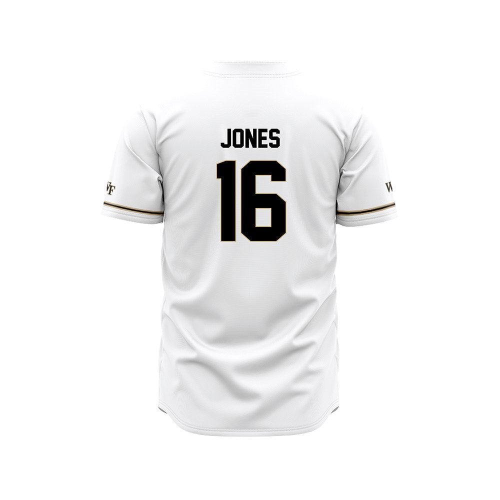 Wake Forest - NCAA Baseball : Evan Jones - White Jersey-1