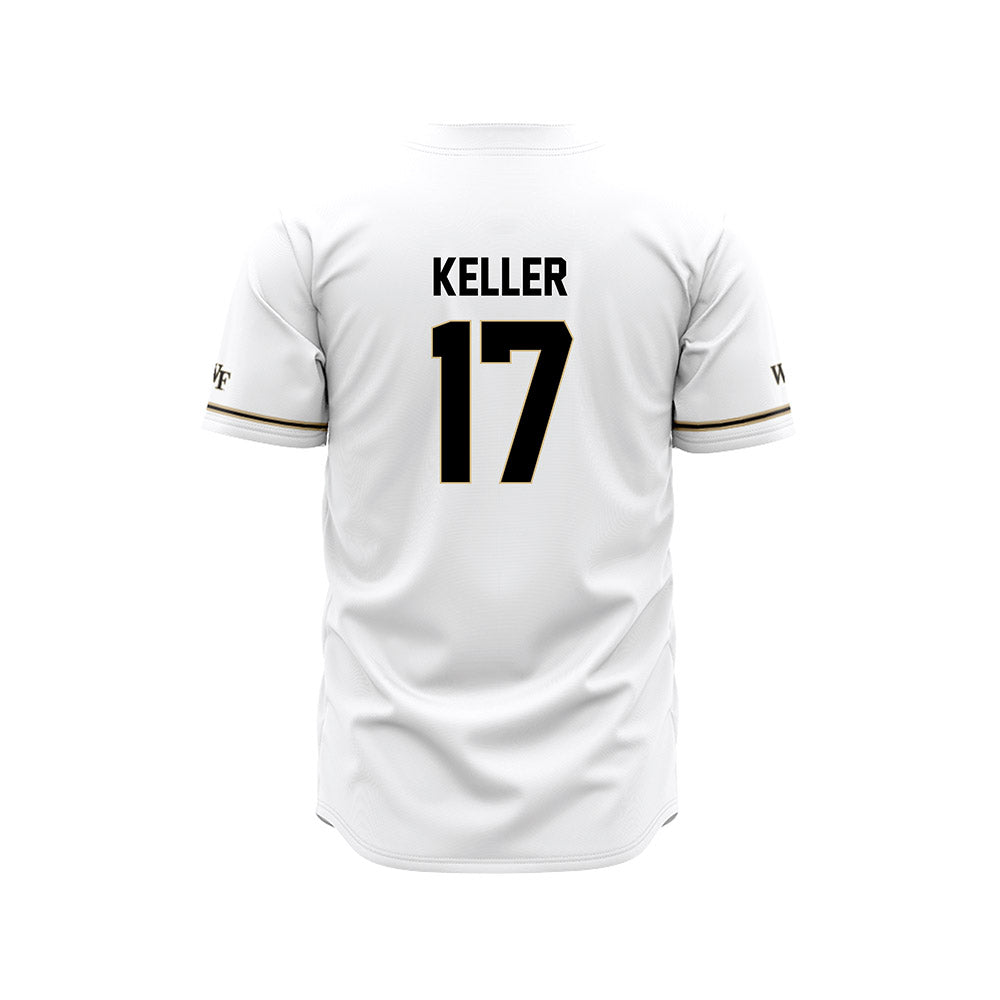 Wake Forest - NCAA Baseball : Ethan Keller - White Jersey-1