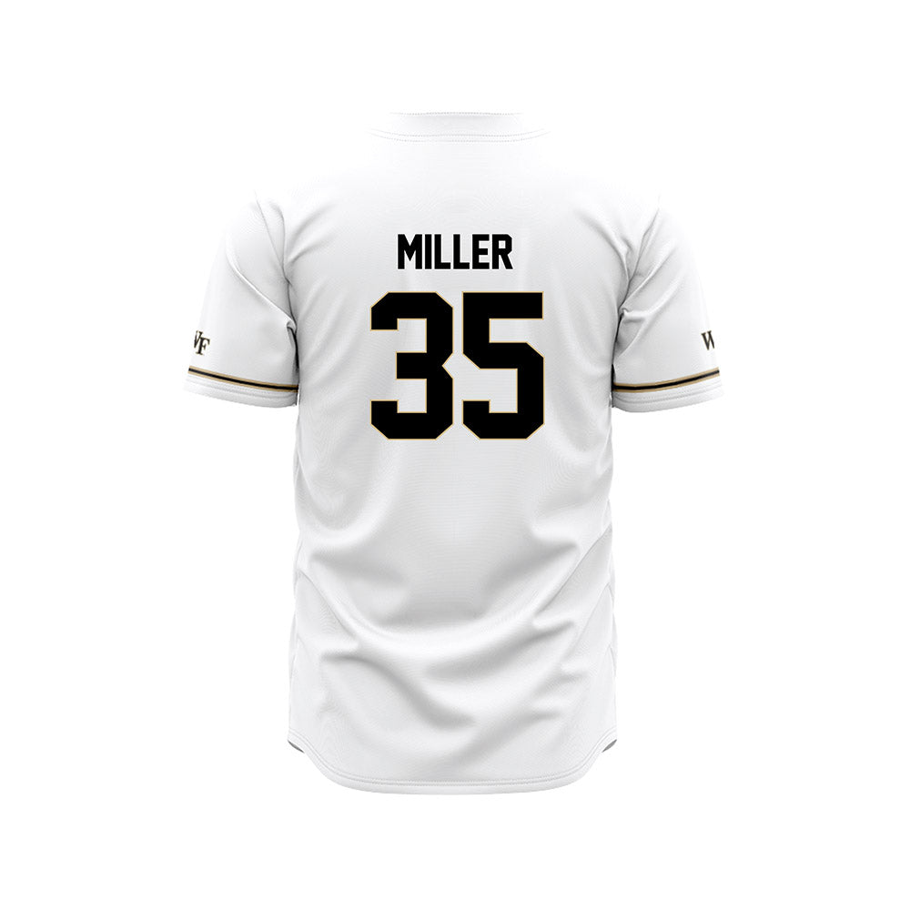 Wake Forest - NCAA Baseball : Griffin Miller - White Jersey-1