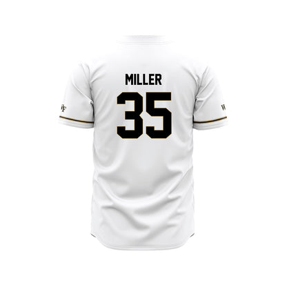 Wake Forest - NCAA Baseball : Griffin Miller - White Jersey-1