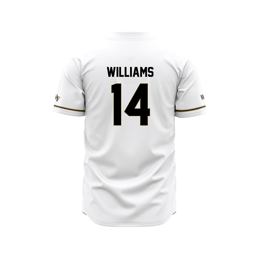 Wake Forest - NCAA Baseball : Javar Williams - White Jersey-1
