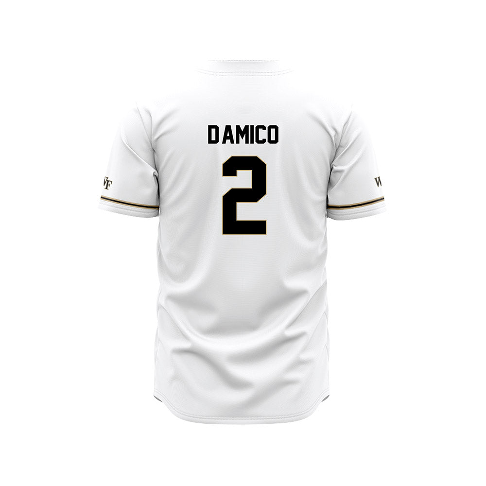 Wake Forest - NCAA Baseball : Logan D'Amico - White Jersey-1